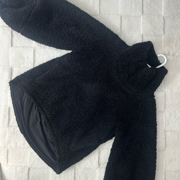 LULULEMON Warm Restore Sherpa Pullover Size XS/S Women’s Black Fleece Mock Neck - Picture 2 of 10